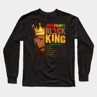 Juneteenth Black King Nutritional Long Sleeve T-Shirt